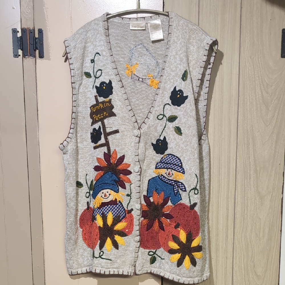 Bobbie Brooks Beige Knit Sweater Vest